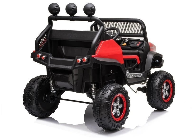 Lean Cars Vaikiškas elektrinis visureigis Mercedes Unimog S, raudonas
