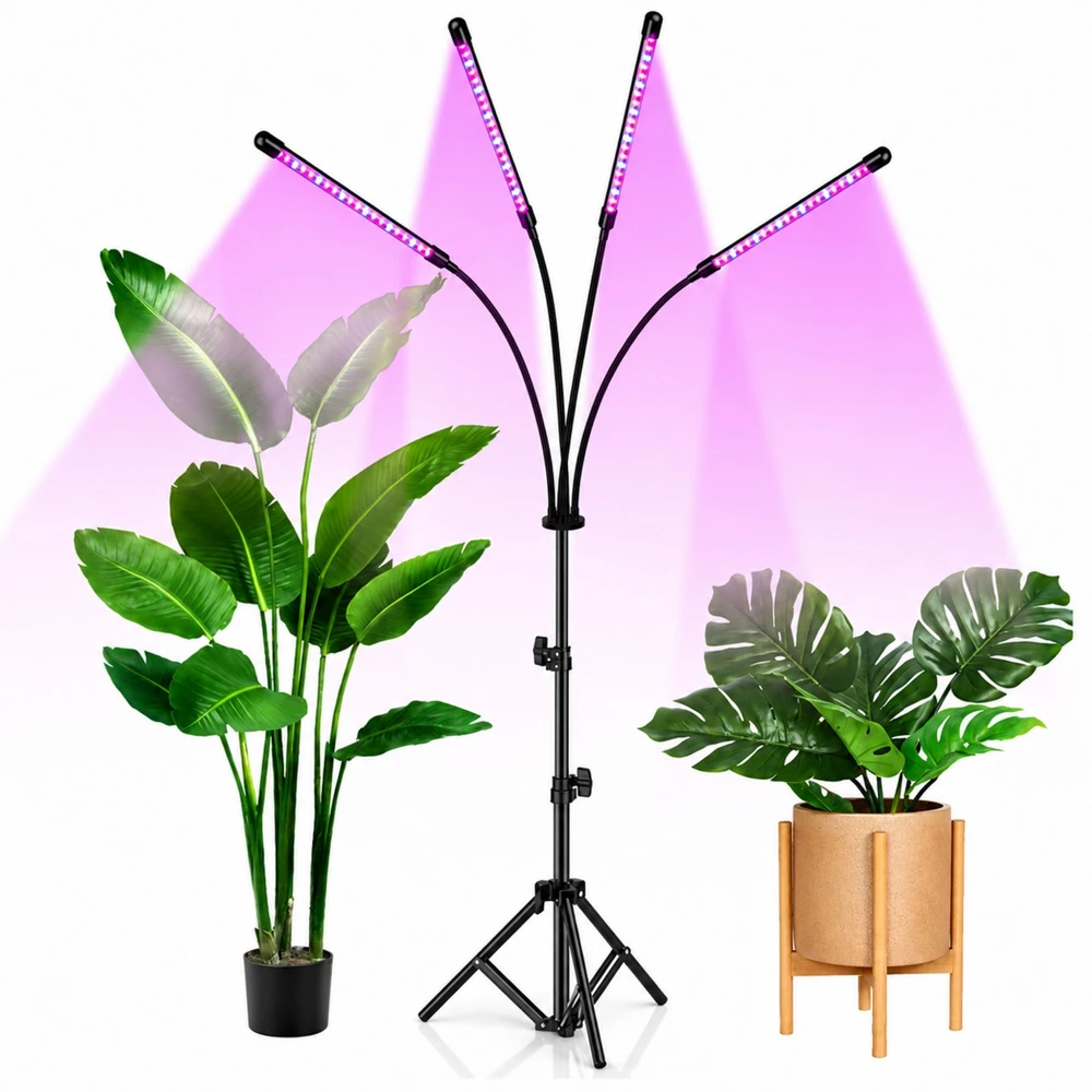 Lean Lampa LED lempa augalams auginti ir apšviesti, 4 dalių stovas, nuotolinio valdymo pultas
