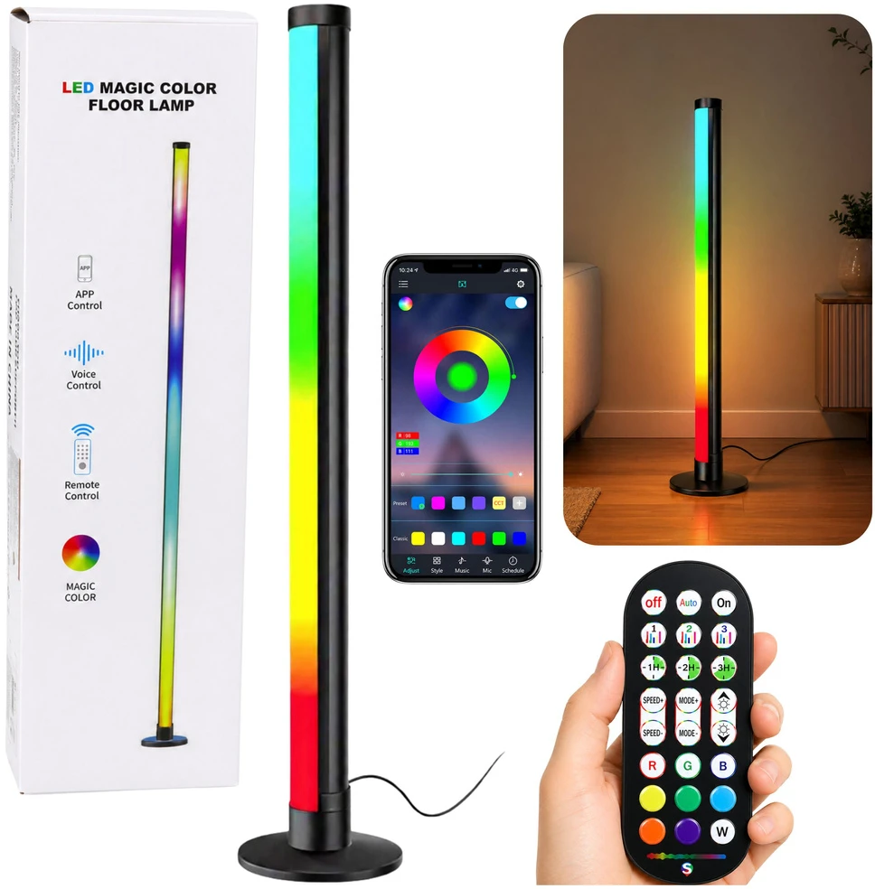 Lean LED kampinis grindinis šviestuvas 90 cm