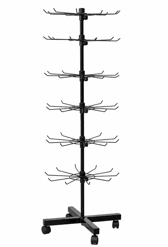 Lean Sukama ekspozicinė lentyna, 6 pakopų, juoda, 40 × 150 cm (Ekspozicinė prekė) (Ekspozicinė prekė)