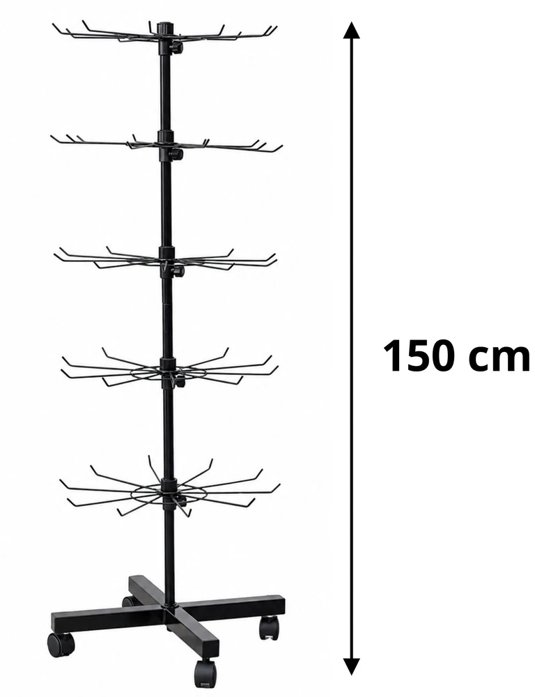 Lean Ekspozicinis stovas, sukamas, 5 pakopų, juodas, 40 x 150 cm (Ekspozicinė prekė) (Ekspozicinė prekė)