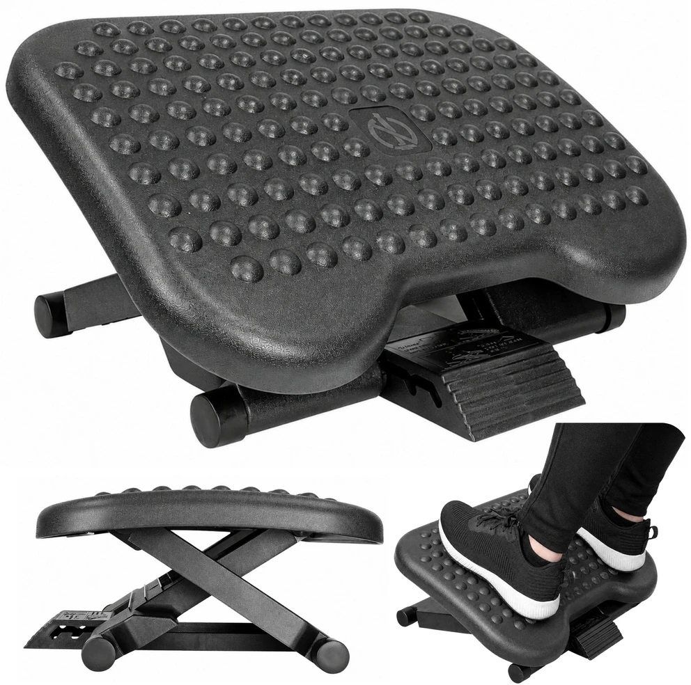 Lean Ergonominis pakojis po stalu, reguliuojamo aukščio ir pasvirimo, 46 × 34 cm