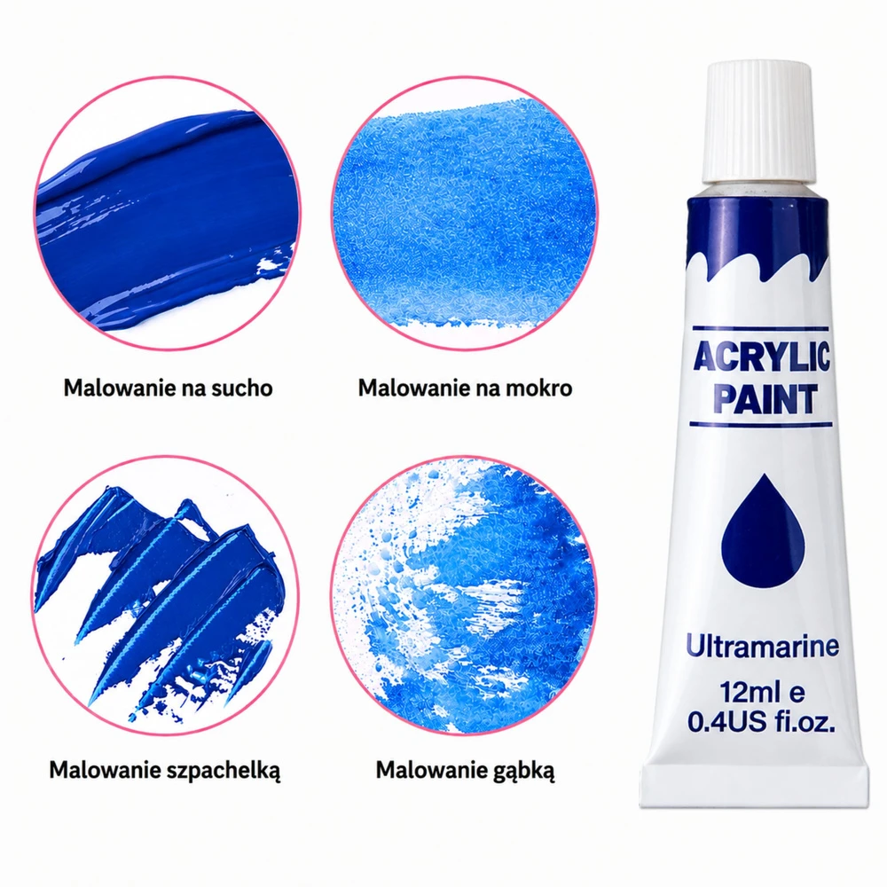 Lean Akriliniai dažai 12 ml 24 vnt.