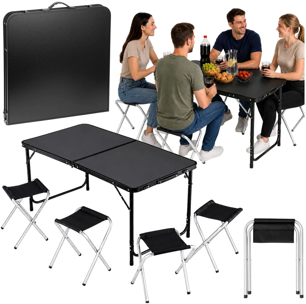 Lean Sulankstamas stalo rinkinys 120 x 60 cm 4 vnt.