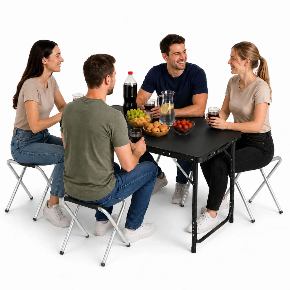 Lean Sulankstamas stalo rinkinys 120 x 60 cm 4 vnt.