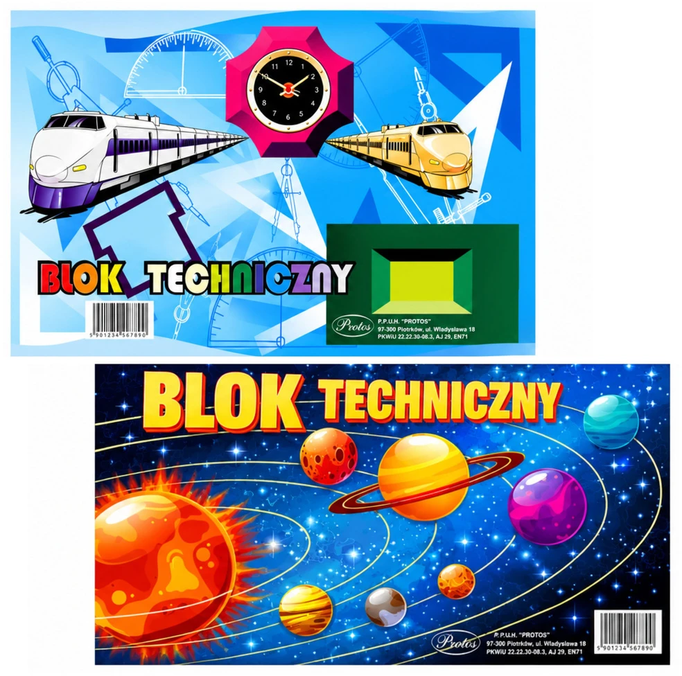 Lean School techninis bloknotas Balta A3 10 lapų 160g PROTOS
