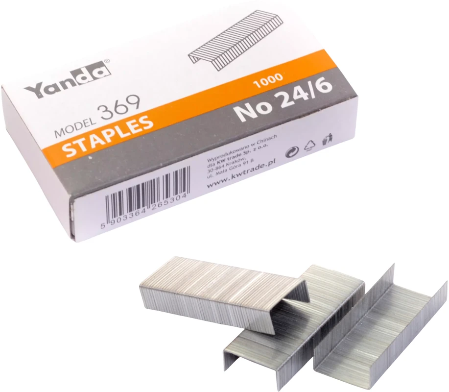 „Lean School Standard Office Staples“ 24/6 1000 vnt YANDA