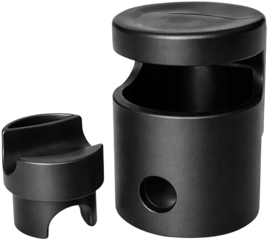 Plastikowa Plastikinis batuto dangtelis, grybo formos, su žiedu, juodas, 25 mm