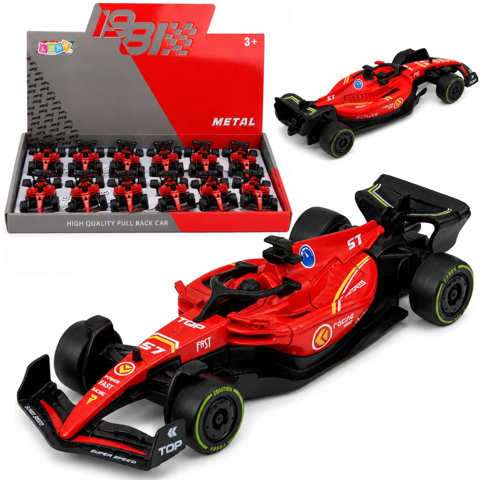 Lean Toys Formulės automobilis 1:43 raudonas