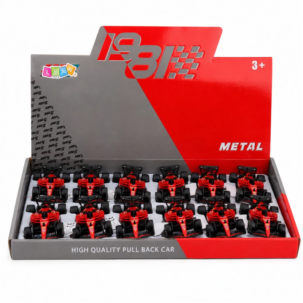 Lean Toys Formulės automobilis 1:43 raudonas