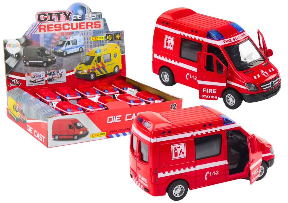 Lean Toys Gaisrinės automobilis 1:32 su šviesomis ir garsais