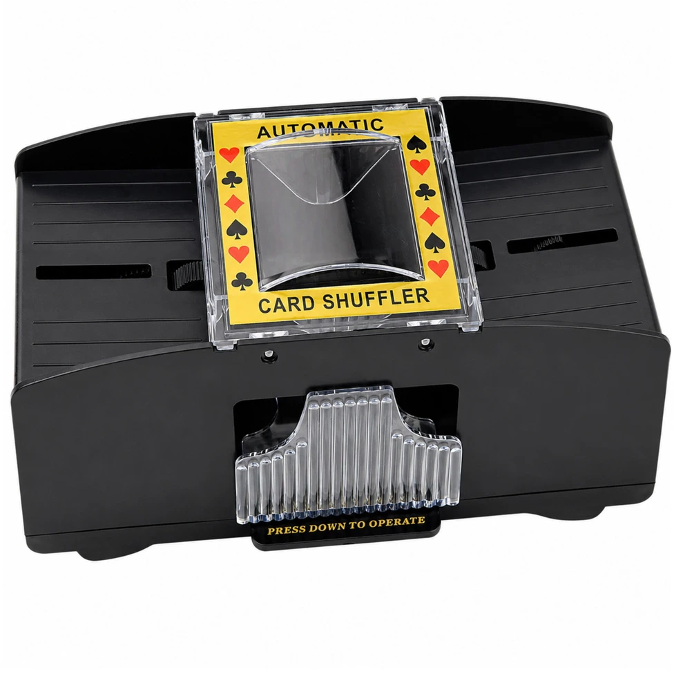 Lean Toys Automatinis kortų maišytuvas 2 kaladėms, 20,5 × 9 × 10 cm