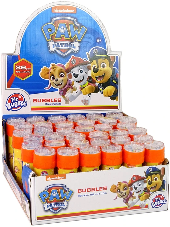 Lean Toys Paw Patrol muilo burbulai 55 ml, raudoni