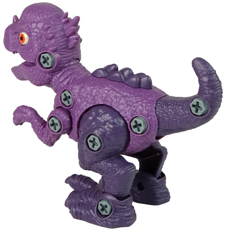 Lean Toys „Dinosaur Stygimoloch“ rinkinys su „pasidaryk pats“ kiaušinių atsuktuvu Violetinė
