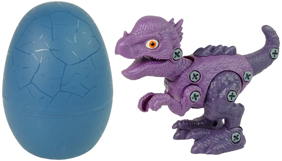 Lean Toys „Dinosaur Stygimoloch“ rinkinys su „pasidaryk pats“ kiaušinių atsuktuvu Violetinė