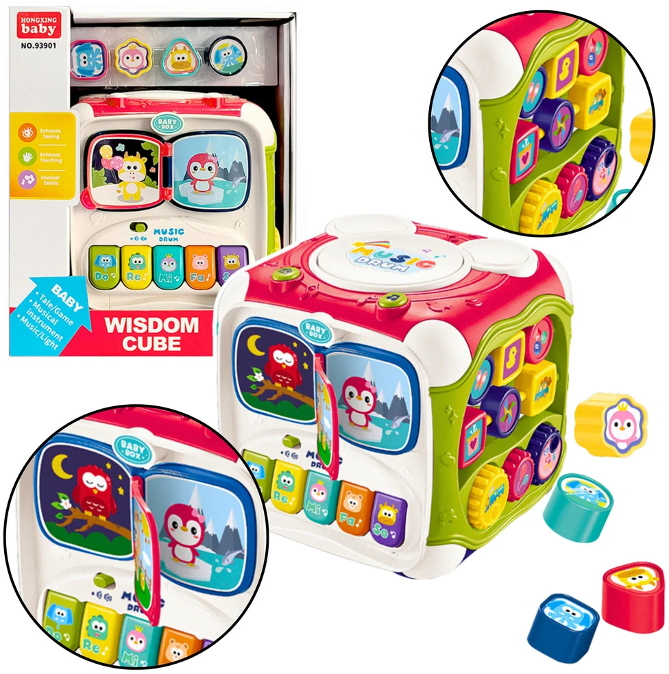Lean Toys Interaktyvus muzikos edukacinis kubas