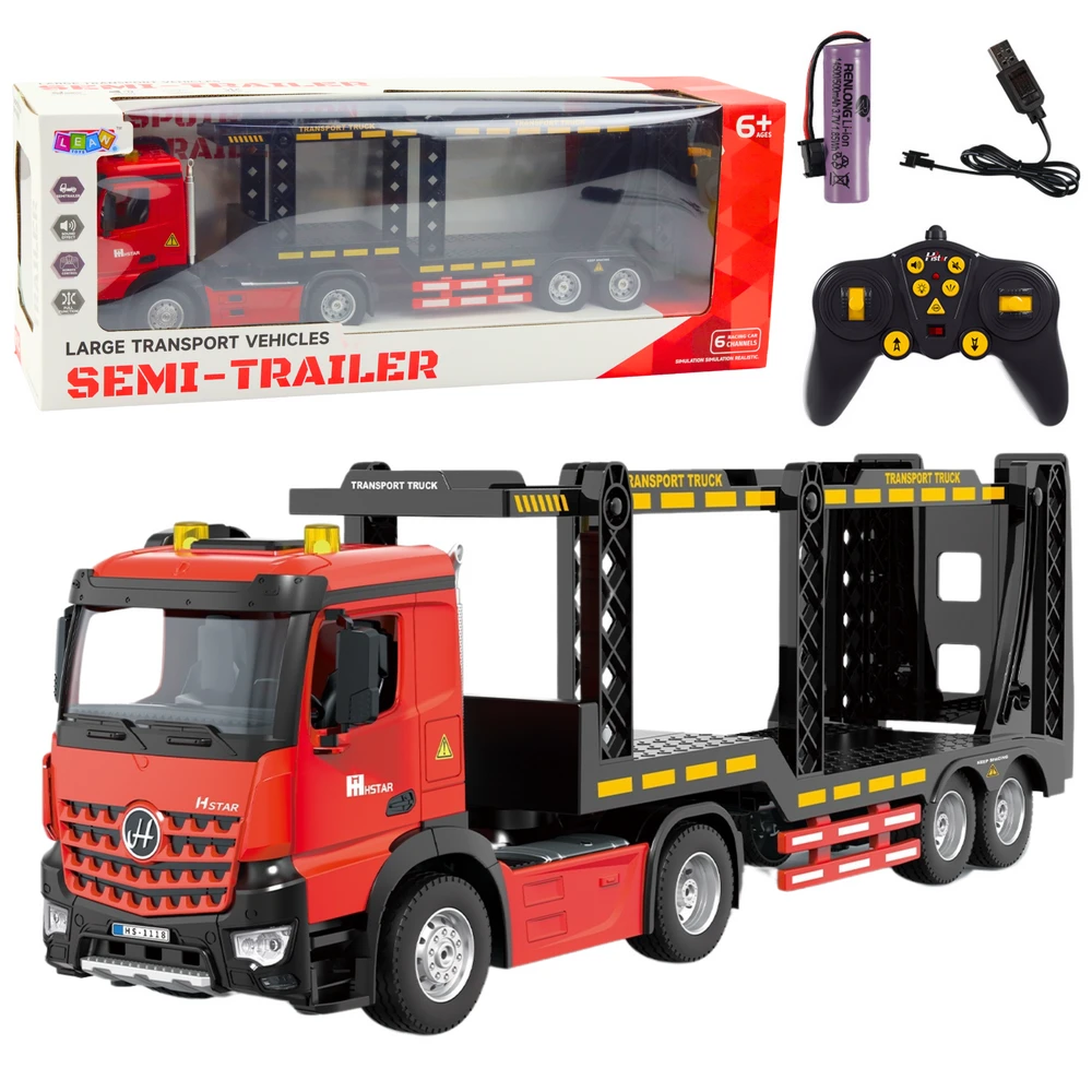 Lean Toys Tolimojo valdymo krovinių vilkikas RC 2.4G 6CH