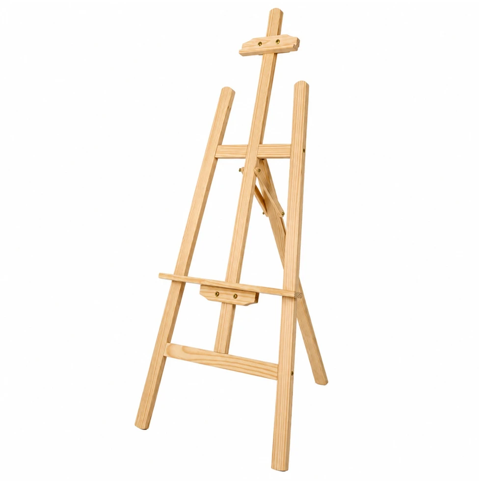 Lean Toys Medinis tapybos stovas, trikojis, 150 cm