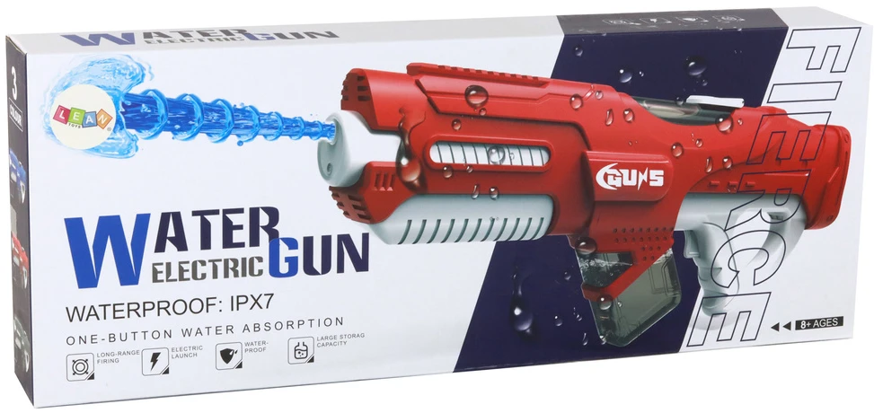 Lean Toys Duży Pistolet Na Wodę Raudona 750ml Akiniai