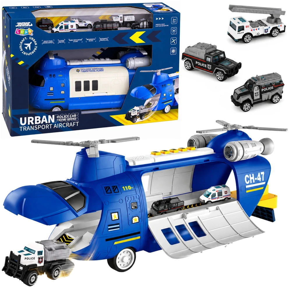 Lean Toys Gaisrinis transportinis lėktuvas 43×16×18 cm 6 vnt.