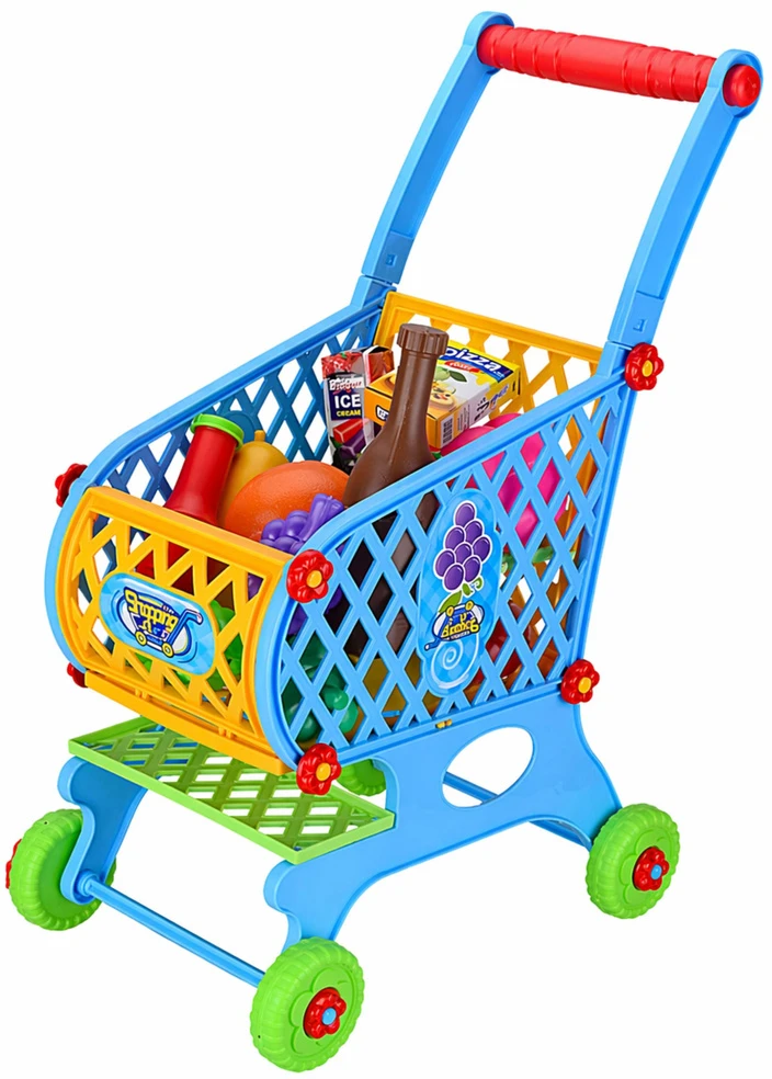 Lean Toys Prekybos vežimėlis 52 cm 46 vnt.