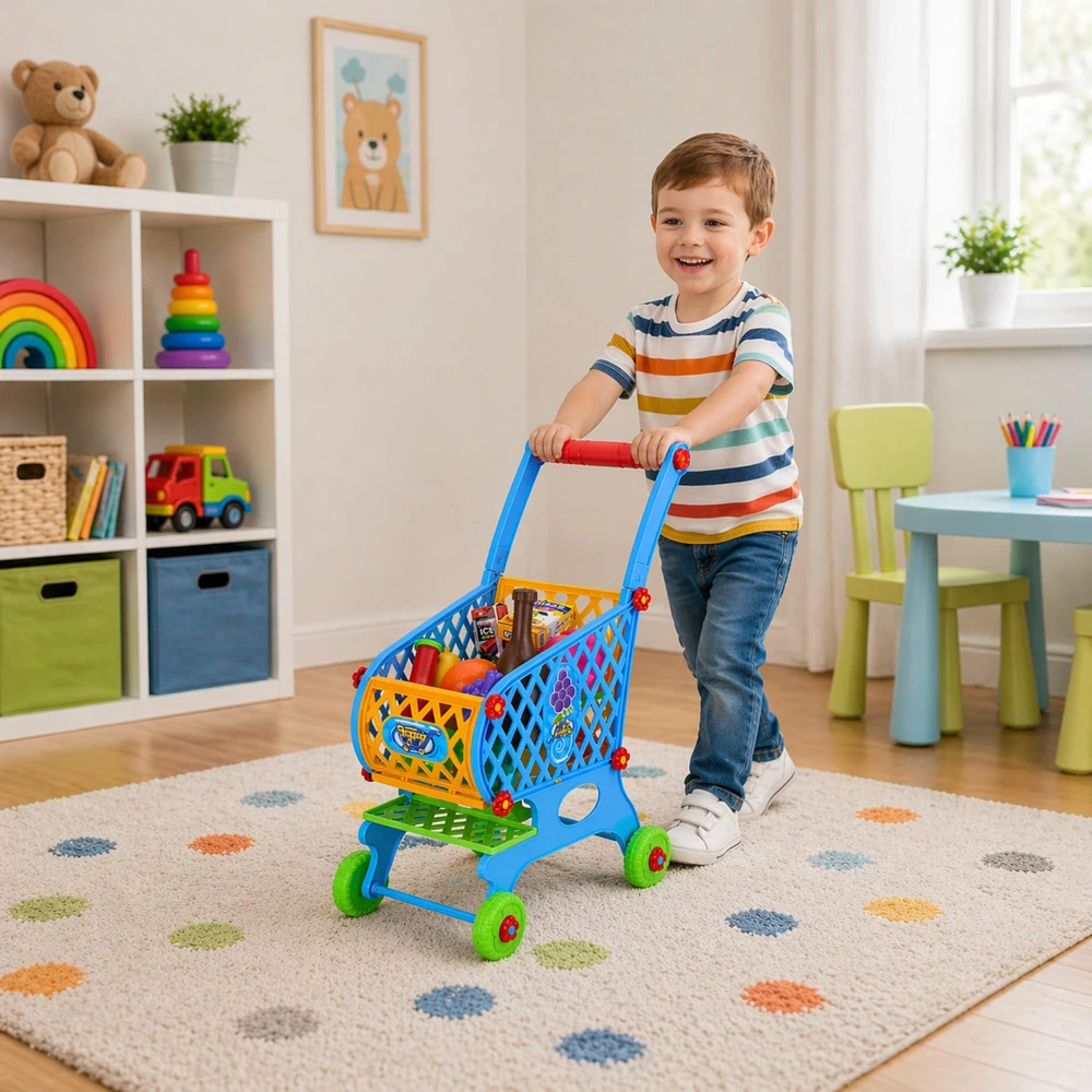 Lean Toys Prekybos vežimėlis 52 cm 46 vnt.