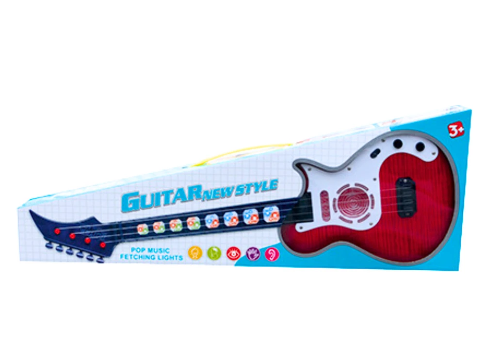 Lean Toys Vaikiška elektrinė gitara su šviesos efektais, 54x17.5x4.5 cm