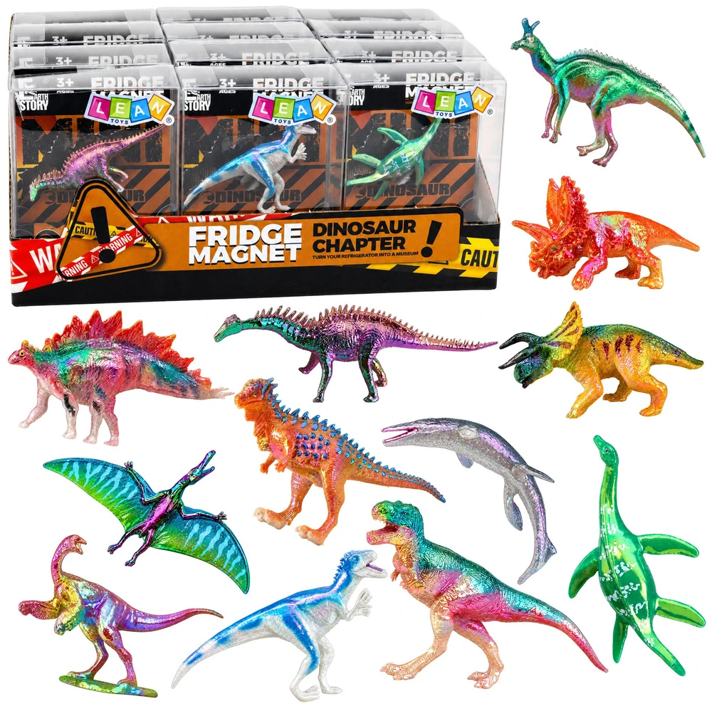Lean Toys Dinozaurų figūrėlė su magnetu (įvairiaspalvė)