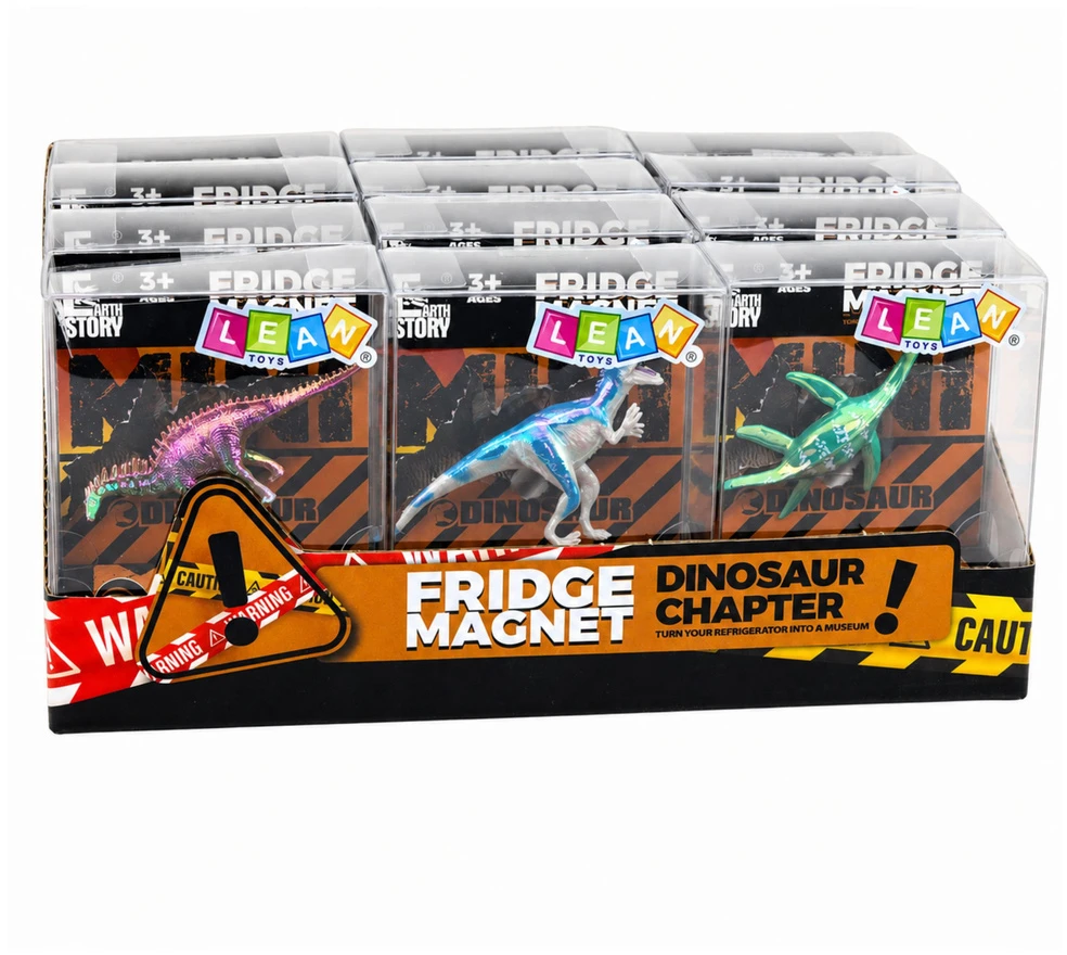 Lean Toys Dinozaurų figūrėlė su magnetu (įvairiaspalvė)