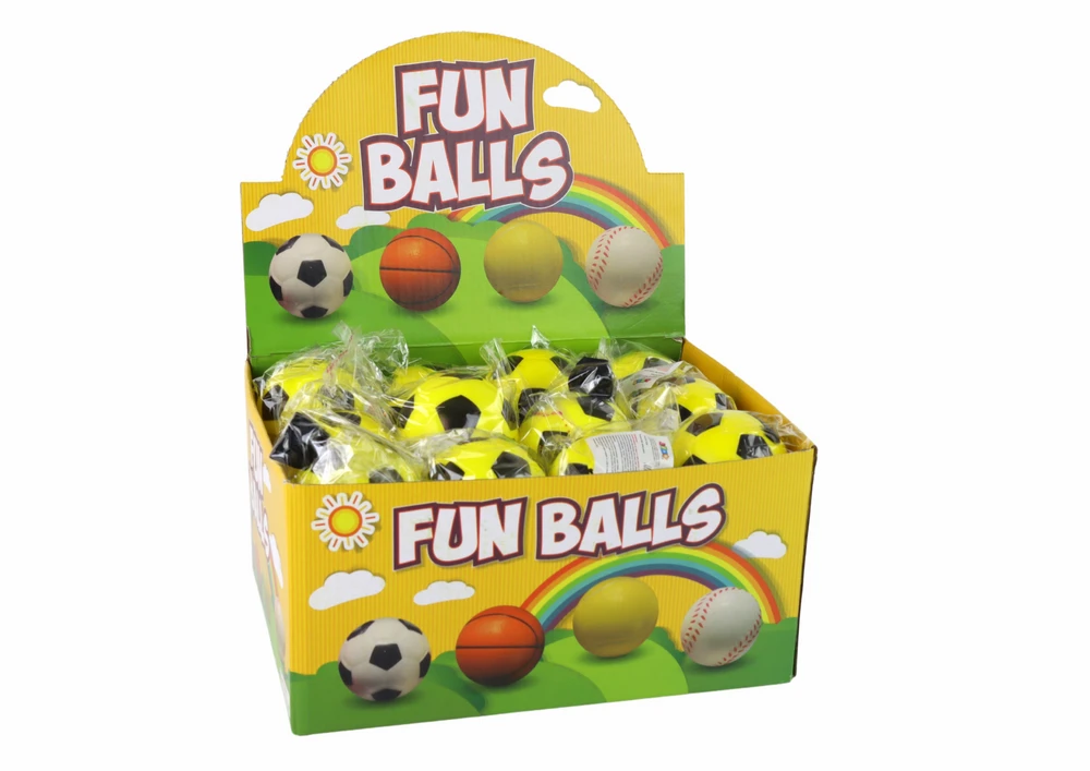 Lean Toys Geltonas PU futbolo kamuolys su tampria juosta, 6 cm