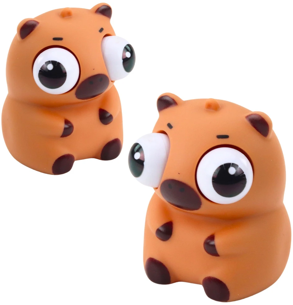 Lean Toys Antistresinis žaislas kapibara 8,5 cm rudas