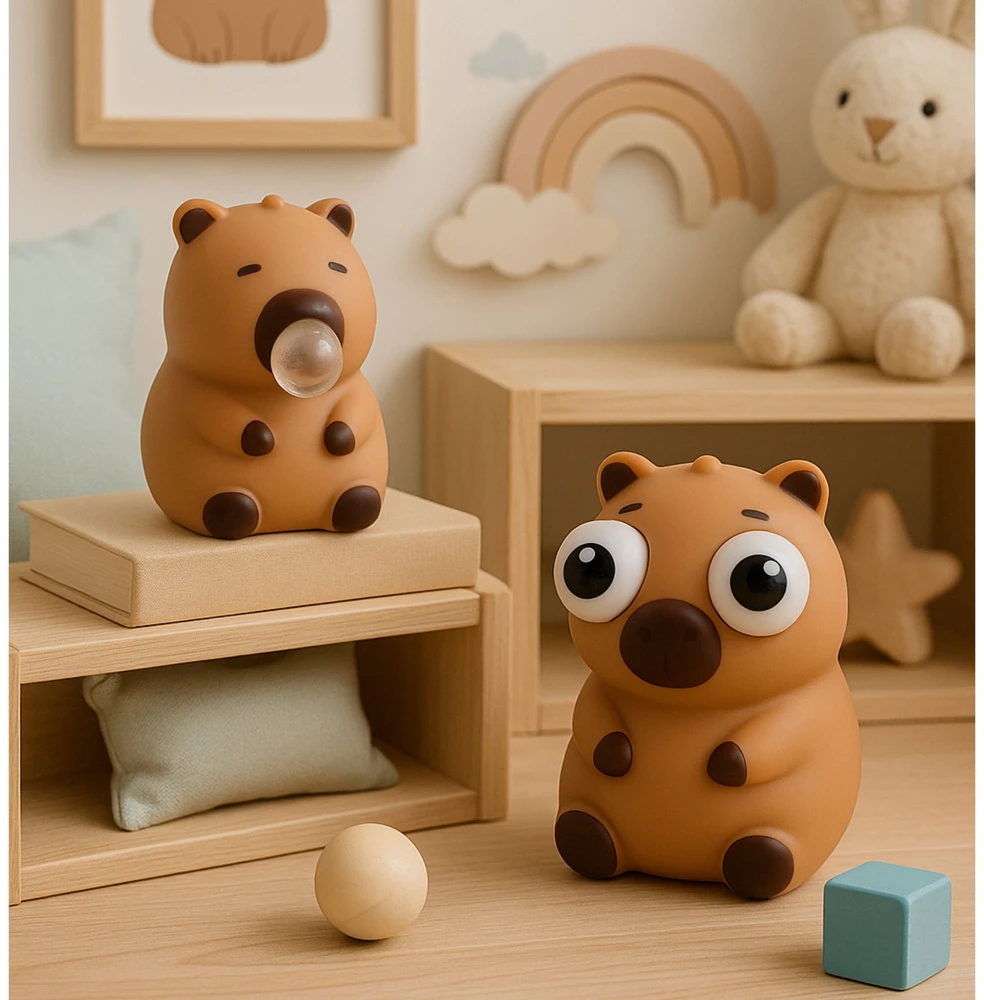Lean Toys Antistresinis žaislas kapibara 8,5 cm rudas