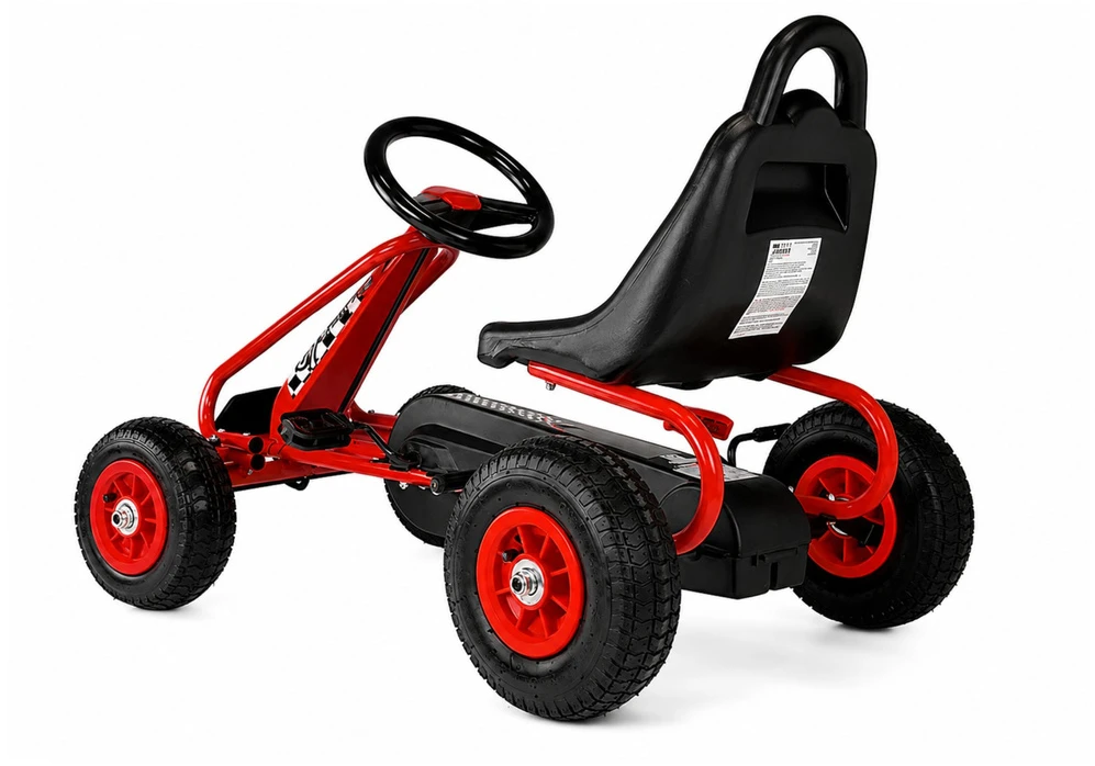 Lean Toys G201 raudonas pedalų gokartas