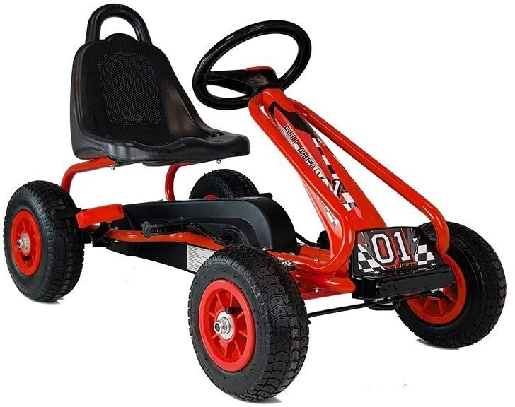 Lean Toys G201 raudonas pedalų gokartas