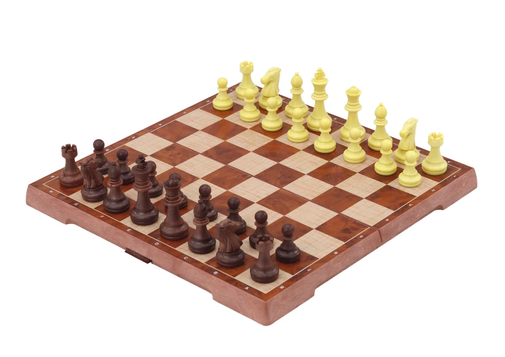 Lean Toys Šachmatų ir šaškių žaidimų lenta 2in1, 31x31 cm