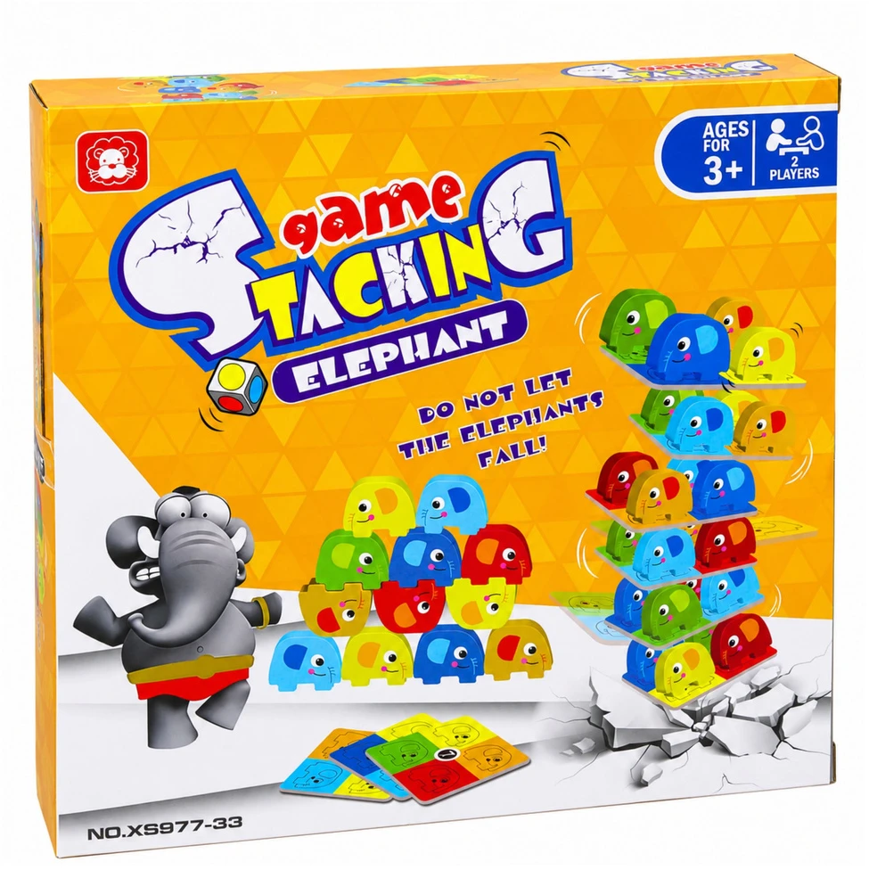 Lean Toys Įgūdžių žaidimas Balansuojantys drambliai 46 vnt.
