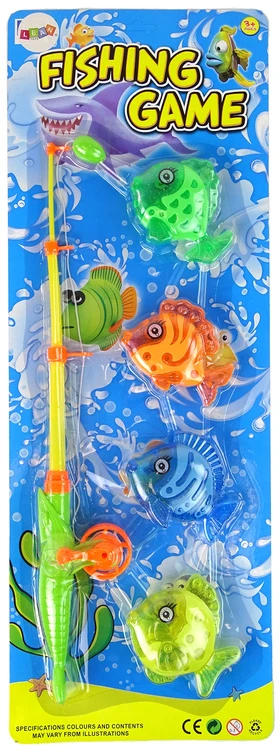 Lean Toys Gra Įgūdžių žaidimas vaikams Meškerė 4 Spalvingos Žuvys