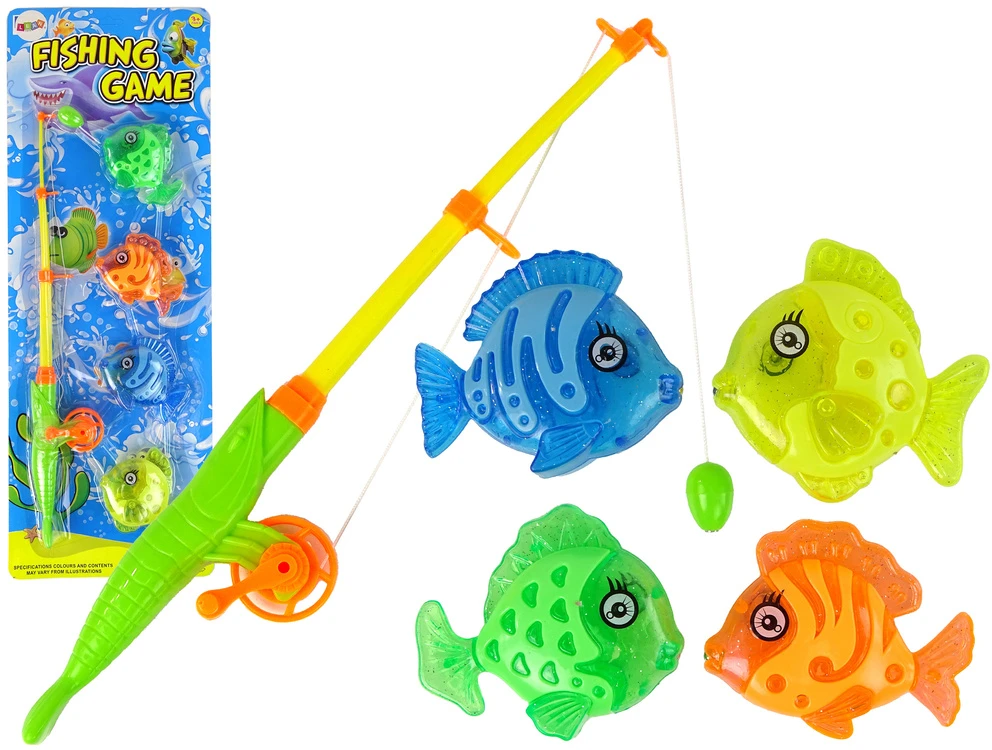 Lean Toys Gra Įgūdžių žaidimas vaikams Meškerė 4 Spalvingos Žuvys