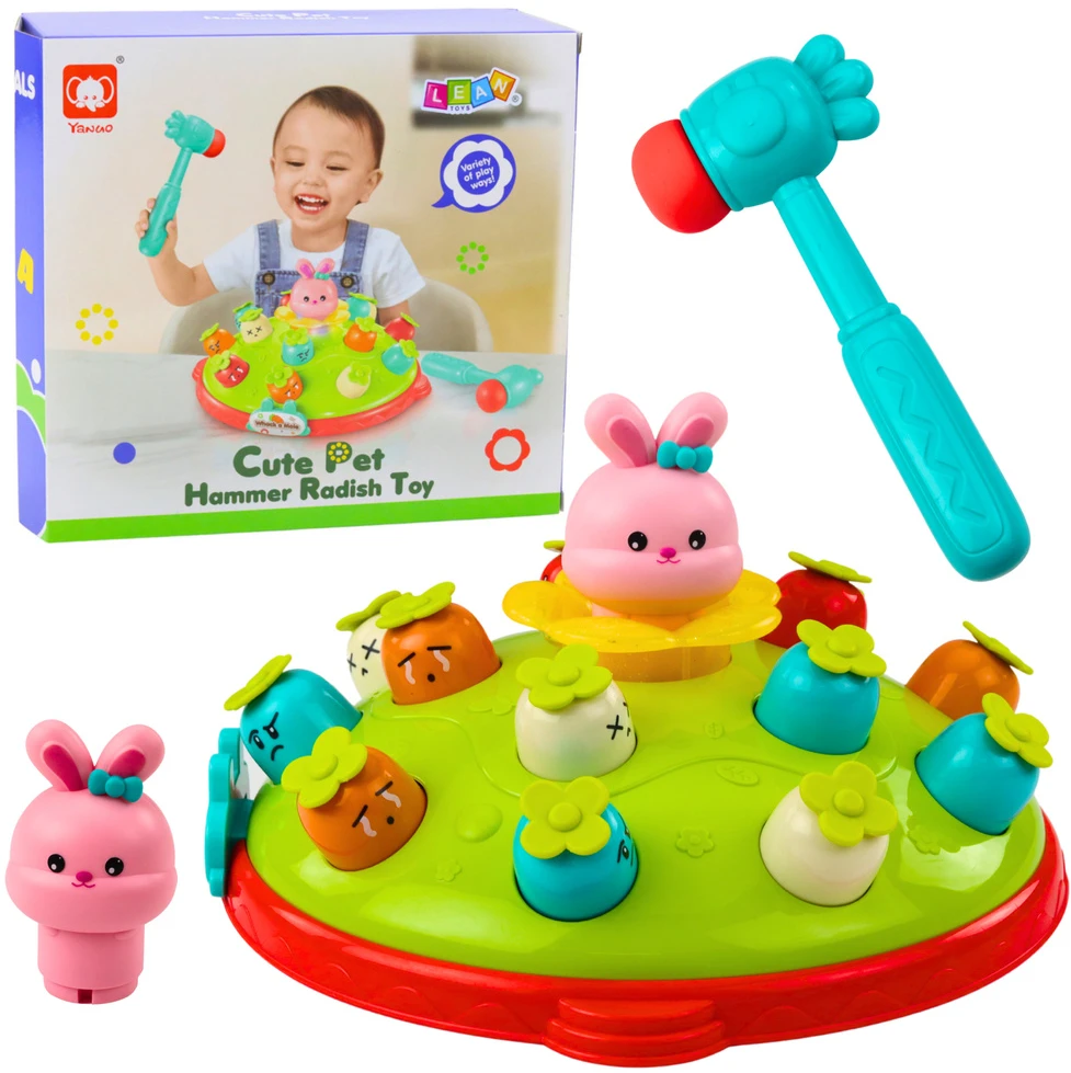 Lean Toys Interaktyvus žaidimas vaikams su šokinėjančiu zuikiu