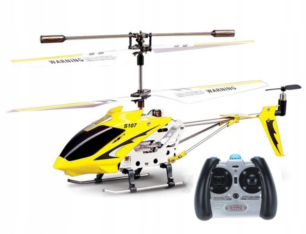 Helikopter Nuotoliniu būdu valdomas sraigtasparnis Syma S107G su giroskopu, raudonas