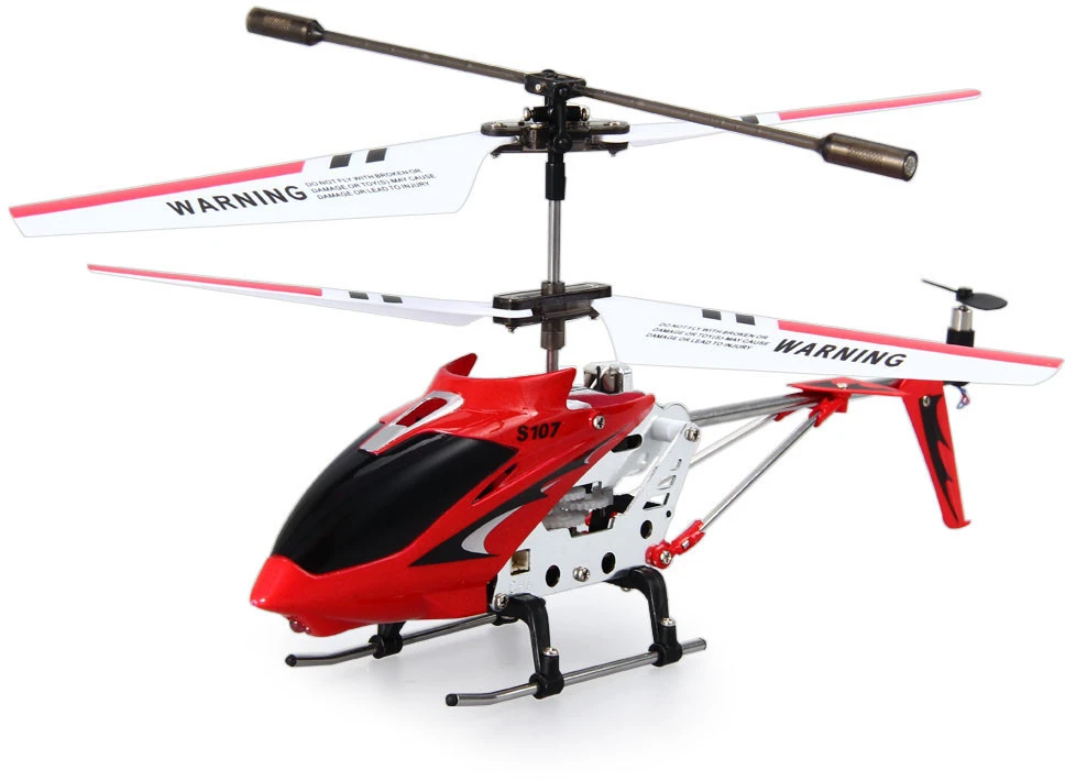 Helikopter Nuotoliniu būdu valdomas sraigtasparnis Syma S107G su giroskopu, raudonas