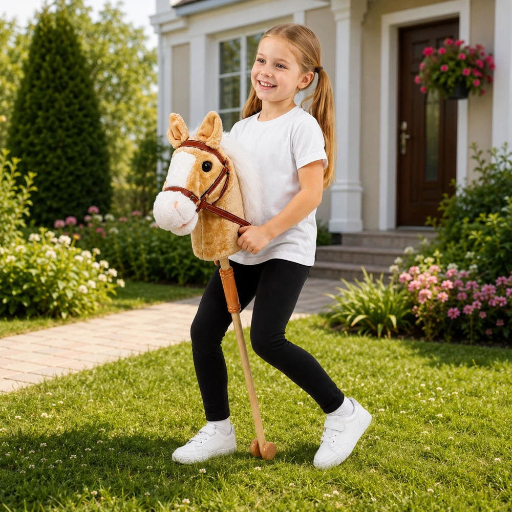 Lean Toys Žirgas ant pagaliuko 100 cm