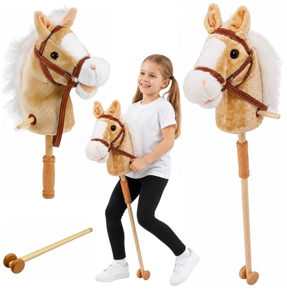Lean Toys Žirgas ant pagaliuko 100 cm