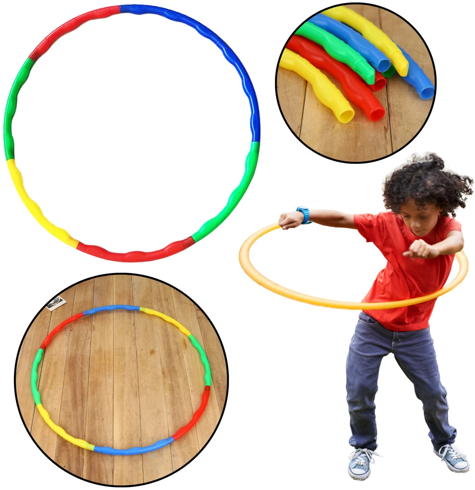 Lean Toys Spalvotas sulankstomas hula hop lankas 80 cm