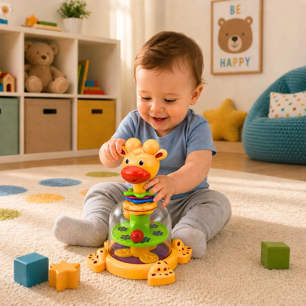 Lean Toys Sukamasis žaislas žirafa