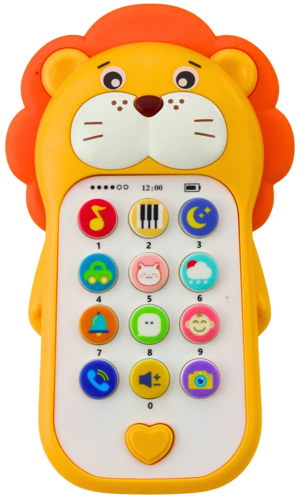 Interaktywny Interaktyvus žaislinis telefonas vaikams Liūtas 15x8.5 cm