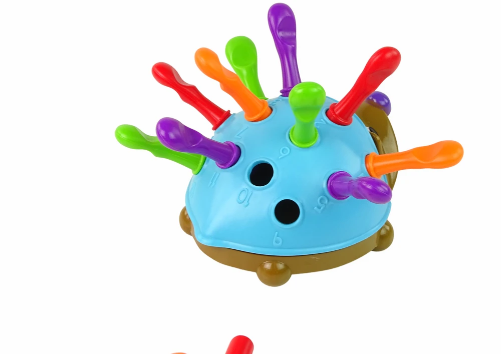 Jeżyk Lean Toys Ežiuko galvosūkis Mėlynos spalvos Spalvingi smaigaliai