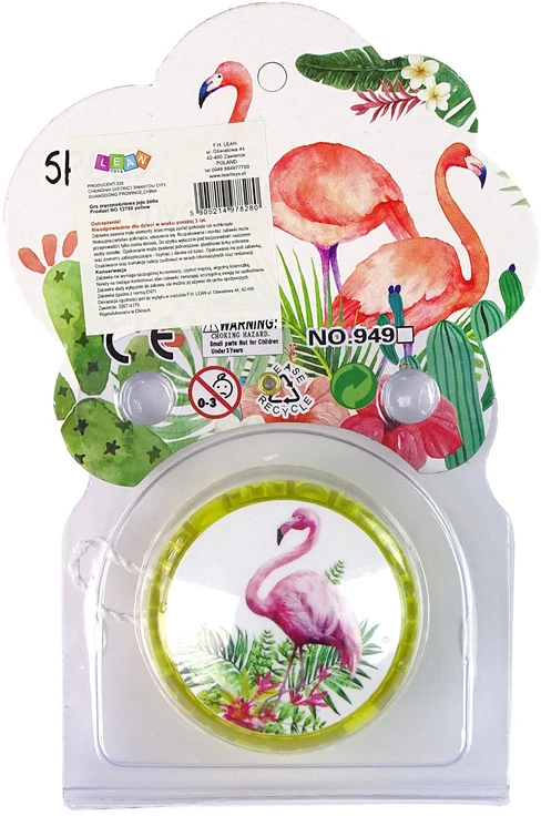 Lean Toys Yoyo su flamingais, geltona