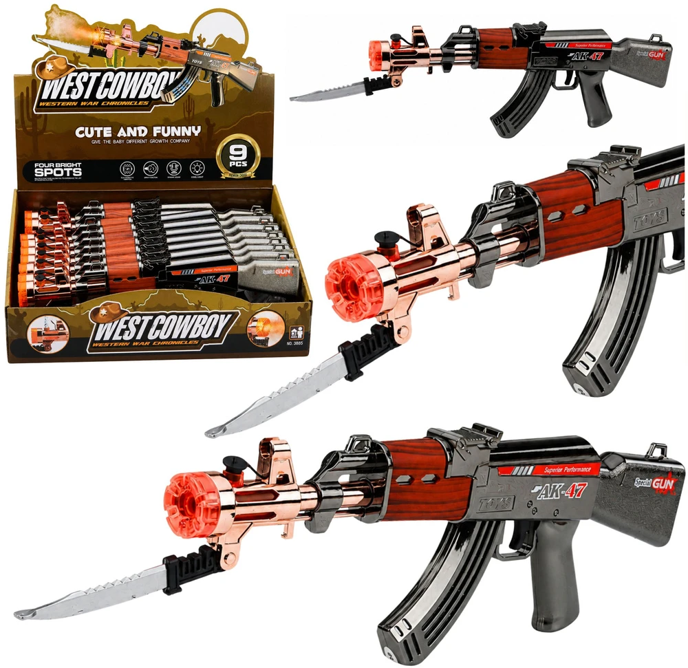 Lean Toys Žaislinis AK 47 automatas 45 cm