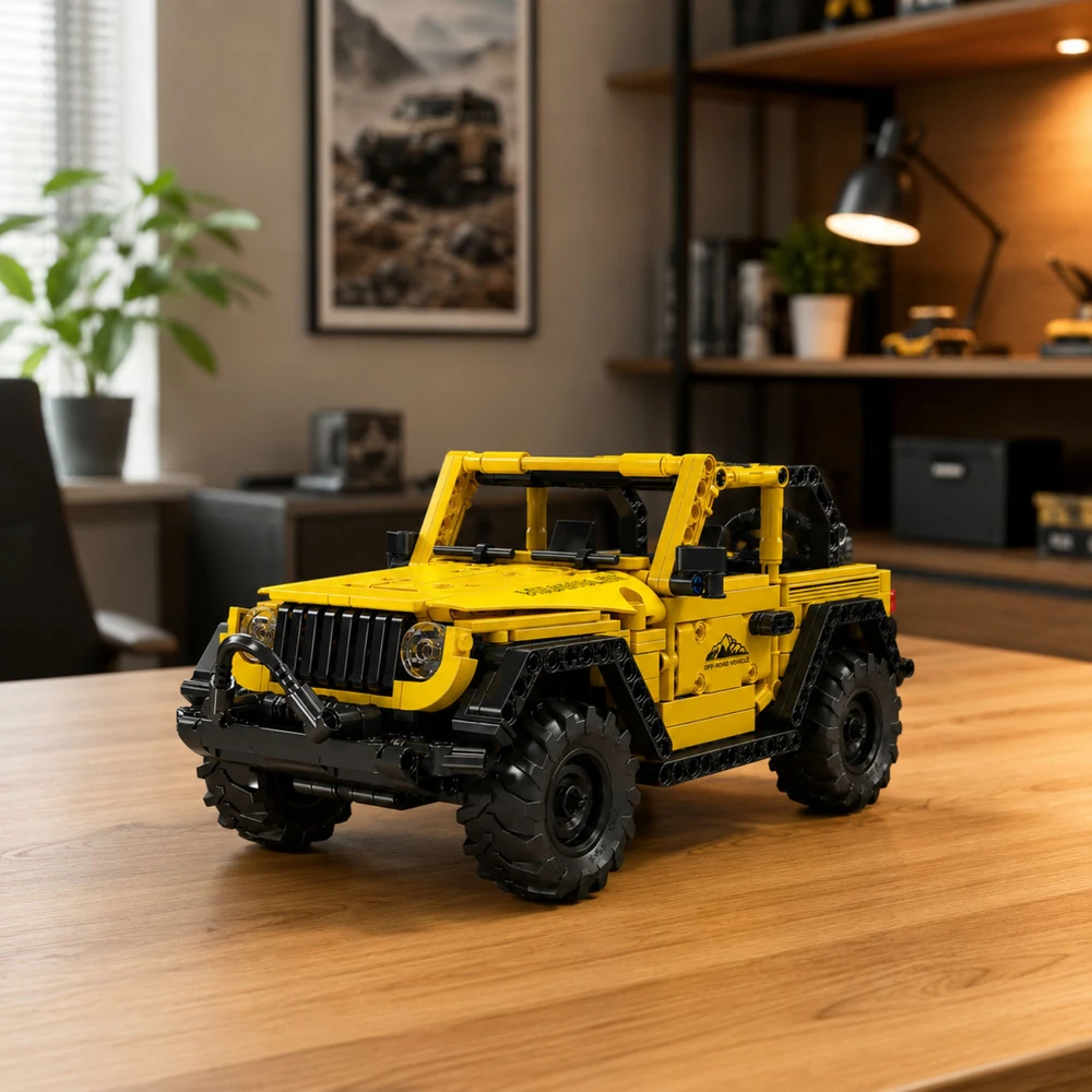 Lean Toys Statybinės kaladėlės Geltonos 746 vnt.